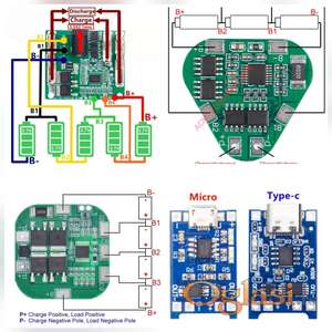BMS 3S 4S 5S i Tp 4056 plocice za baterije